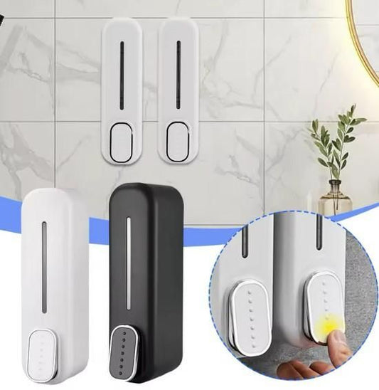 The Upscale Manual Push Type Soap Dispenser Wall Mounted Shampoo and Liquid Soap Dispenser for Bathroom Kitchen with Stylish Design and Effortless